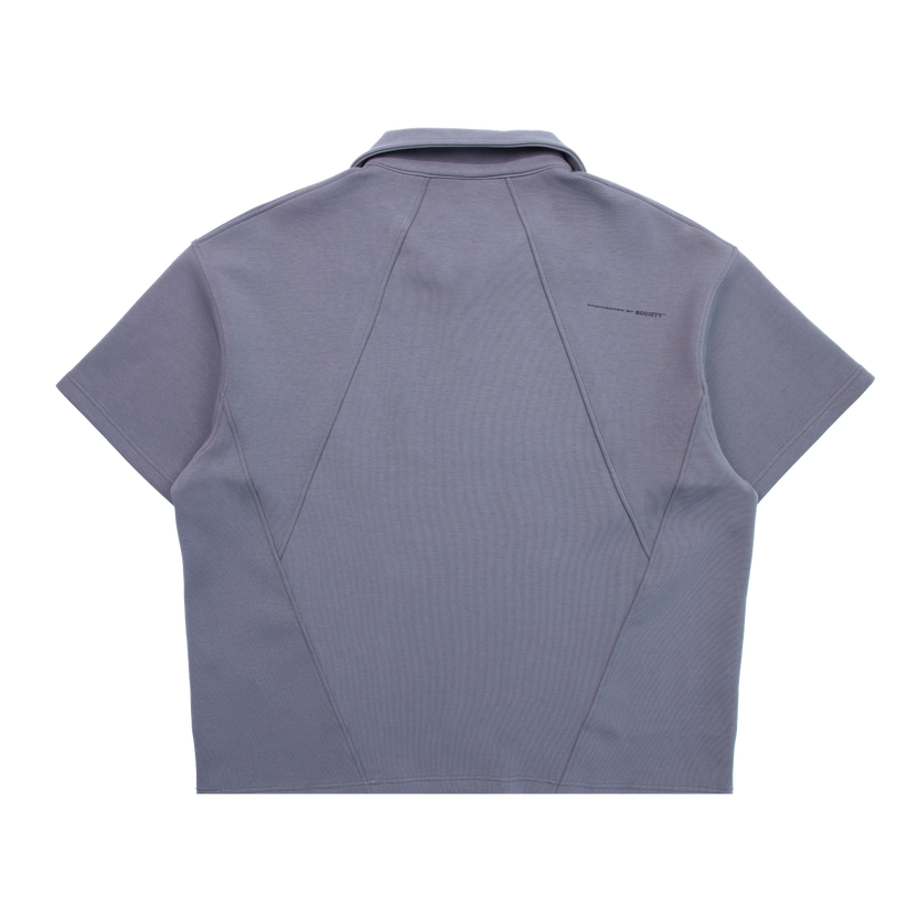 Tery Half-Zip Polo Grey
