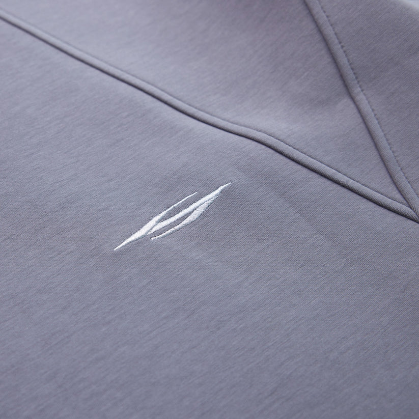 Tery Half-Zip Polo Grey