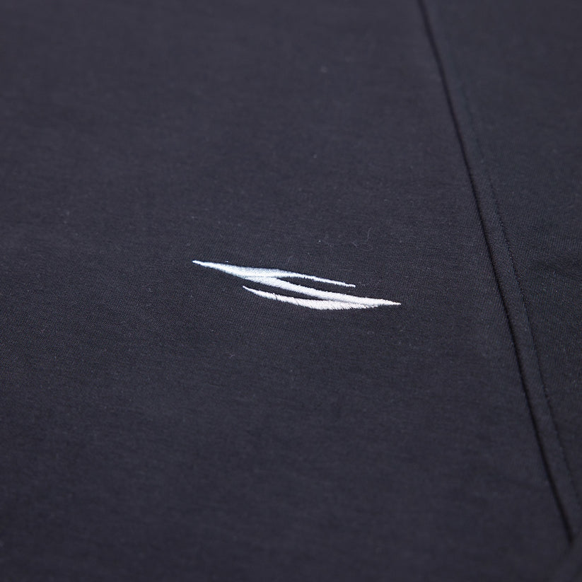 Tery Half-Zip Polo Black