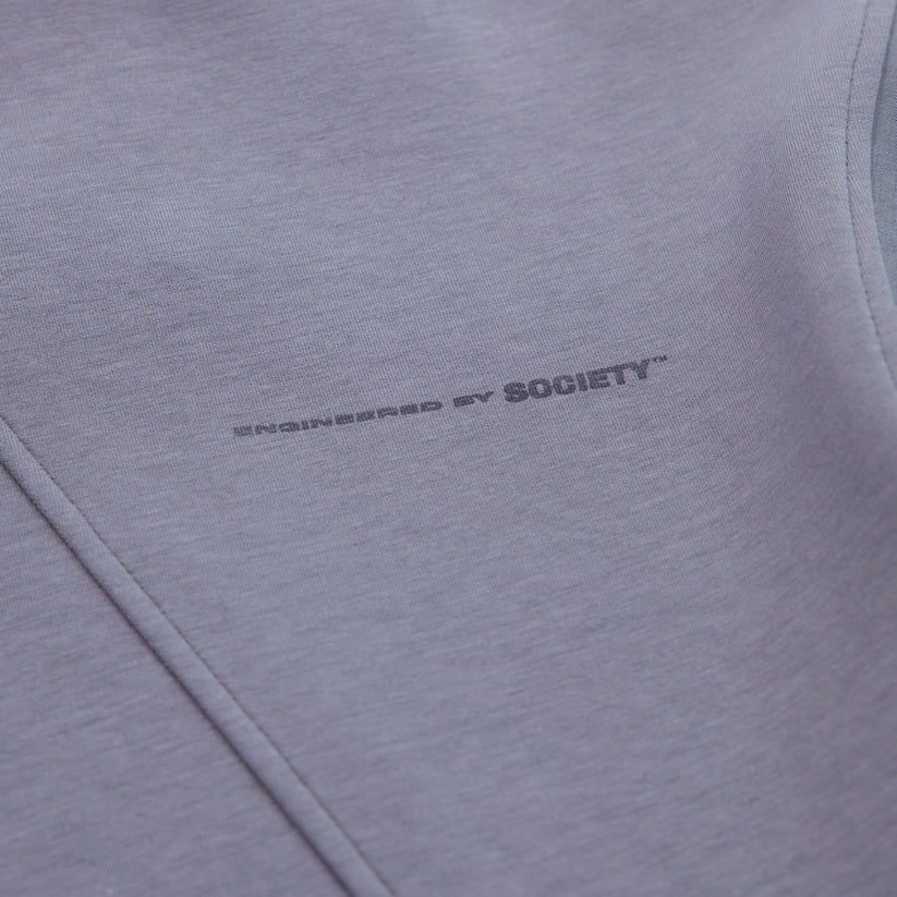 Tery Half-Zip Polo Grey