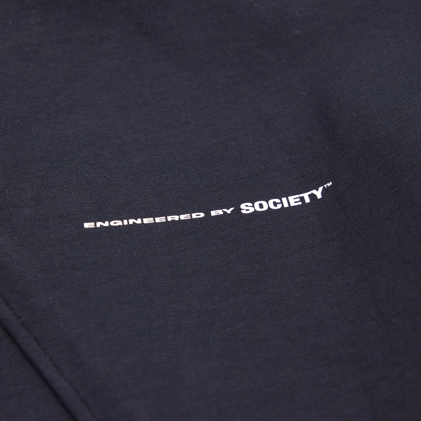 Tery Half-Zip Polo Black