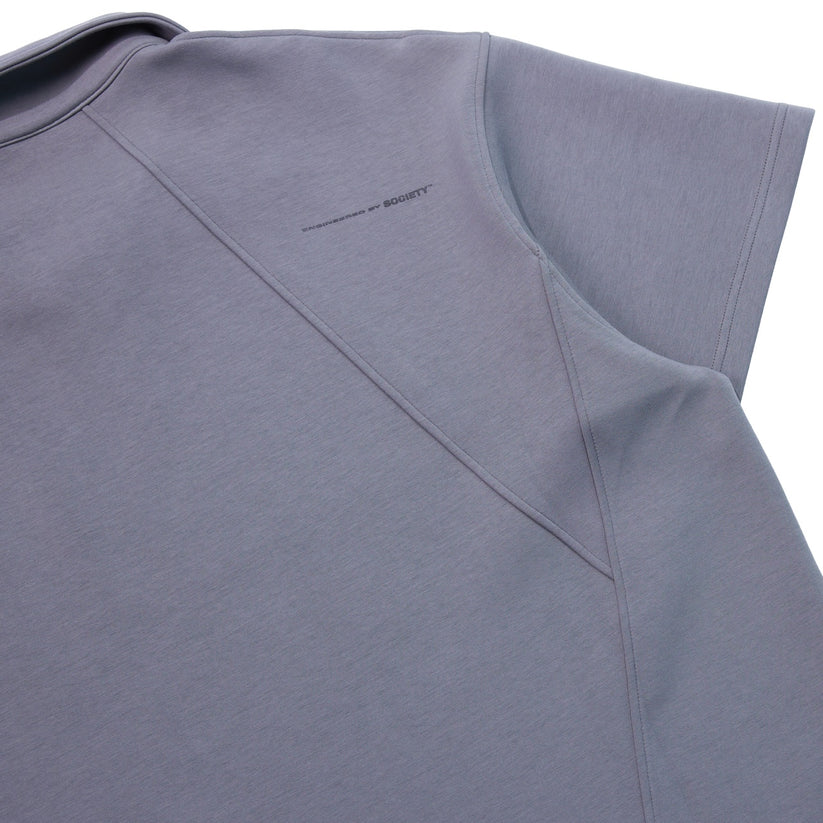 Tery Half-Zip Polo Grey