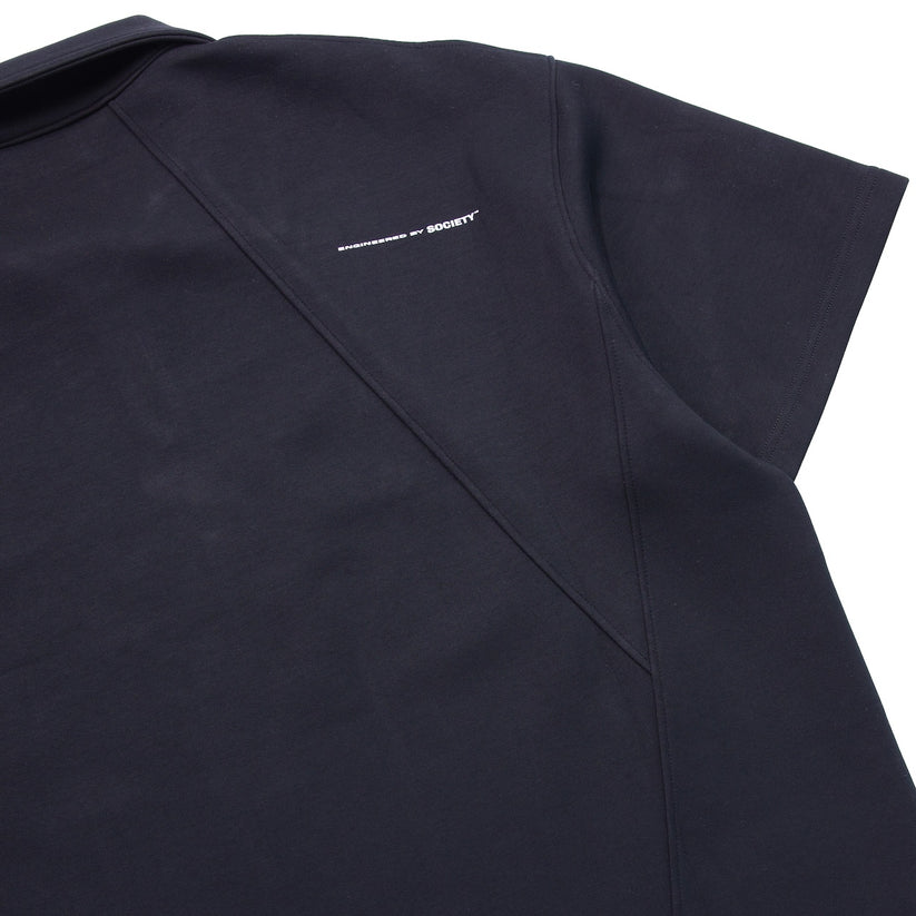 Tery Half-Zip Polo Black
