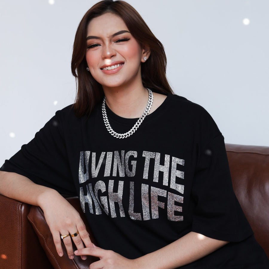 Glass Stone Cuban Link Silver