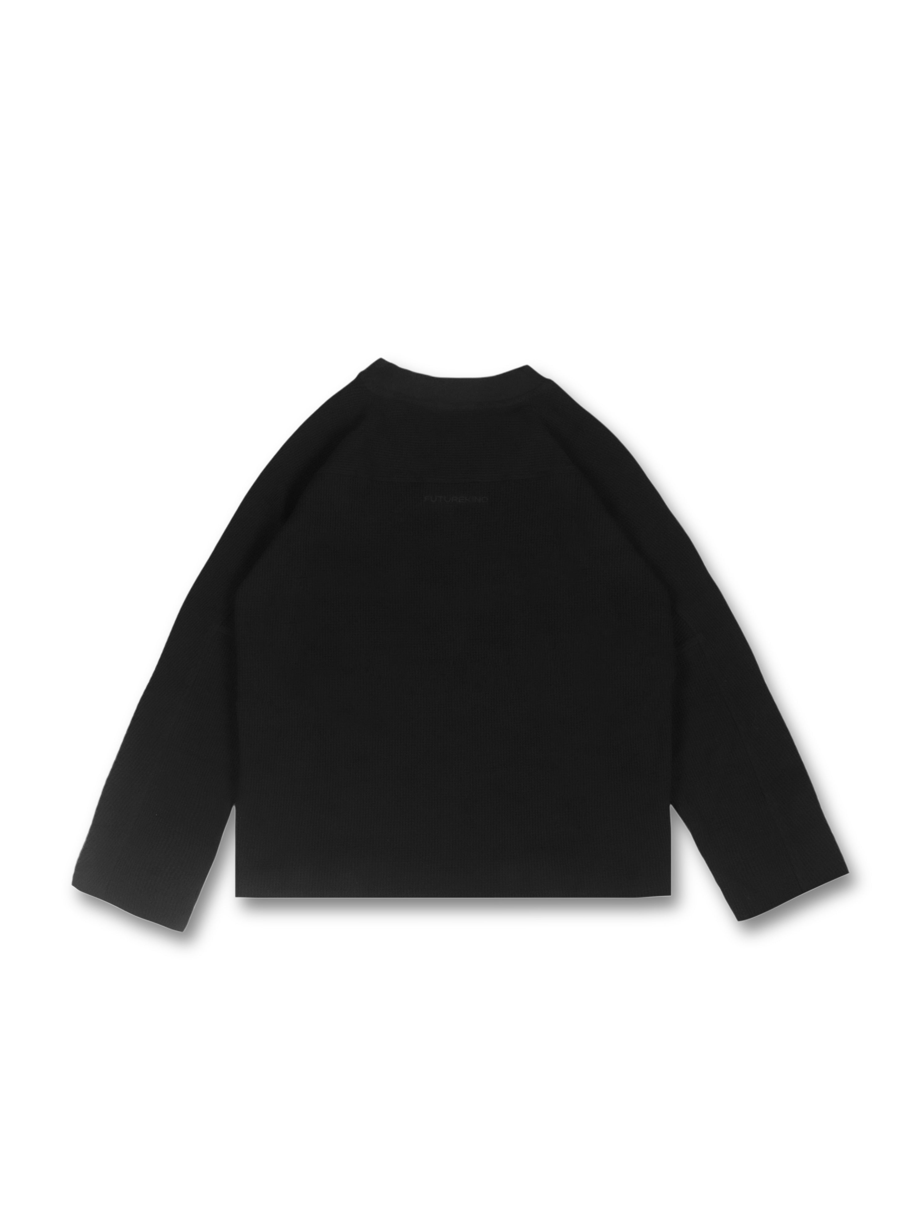 Waffle Structural Long Sleeve Black