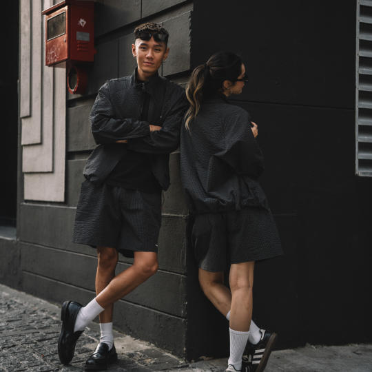 MOMO Checkered Track Jacket