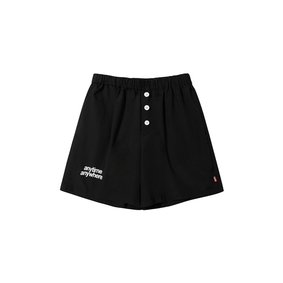 A.A Nylon Button-Fly Short - Black