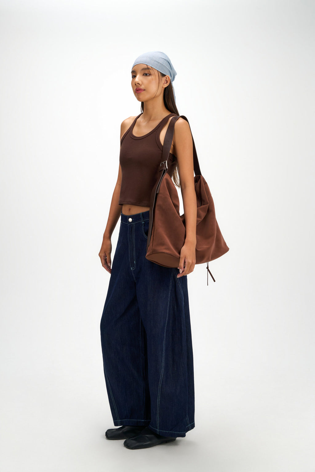 Large Soft Snow Leather Bag (Brown)