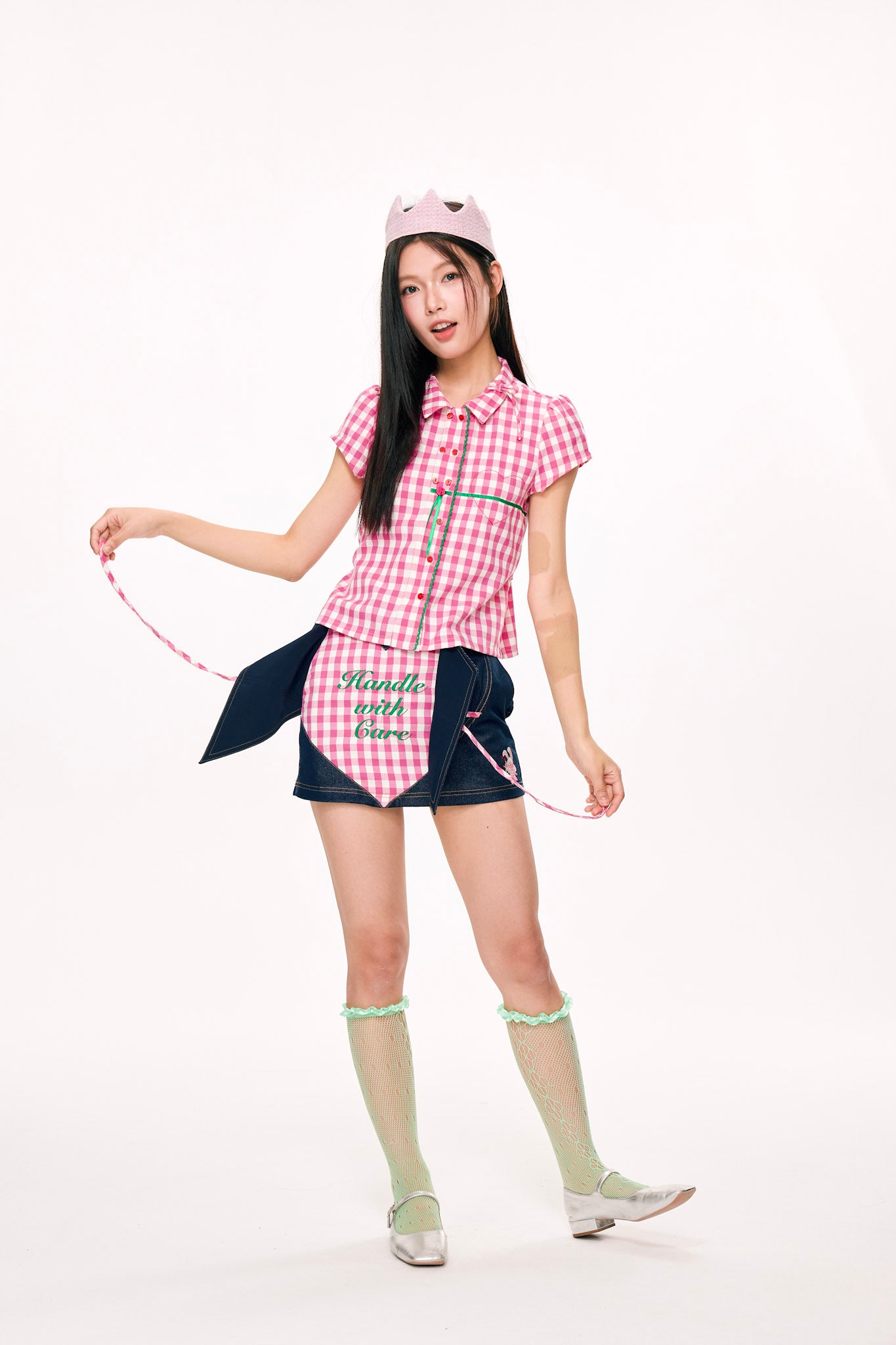 Handle with Care Mini Skirt (Navy)