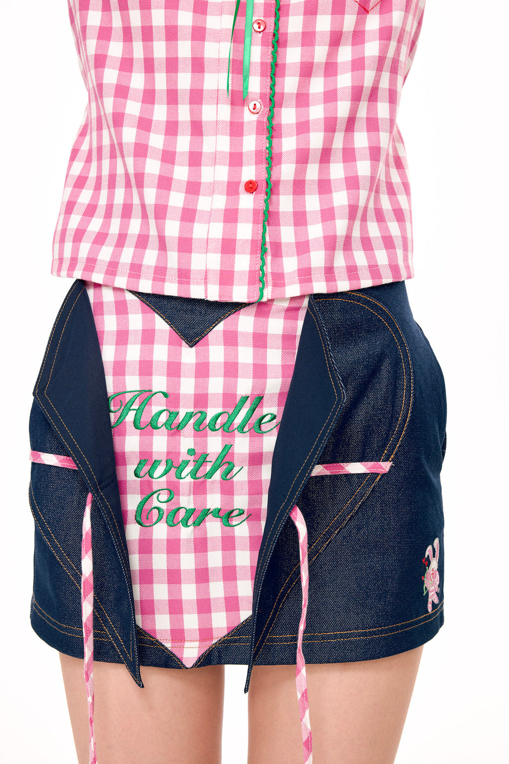 Handle with Care Mini Skirt (Navy)