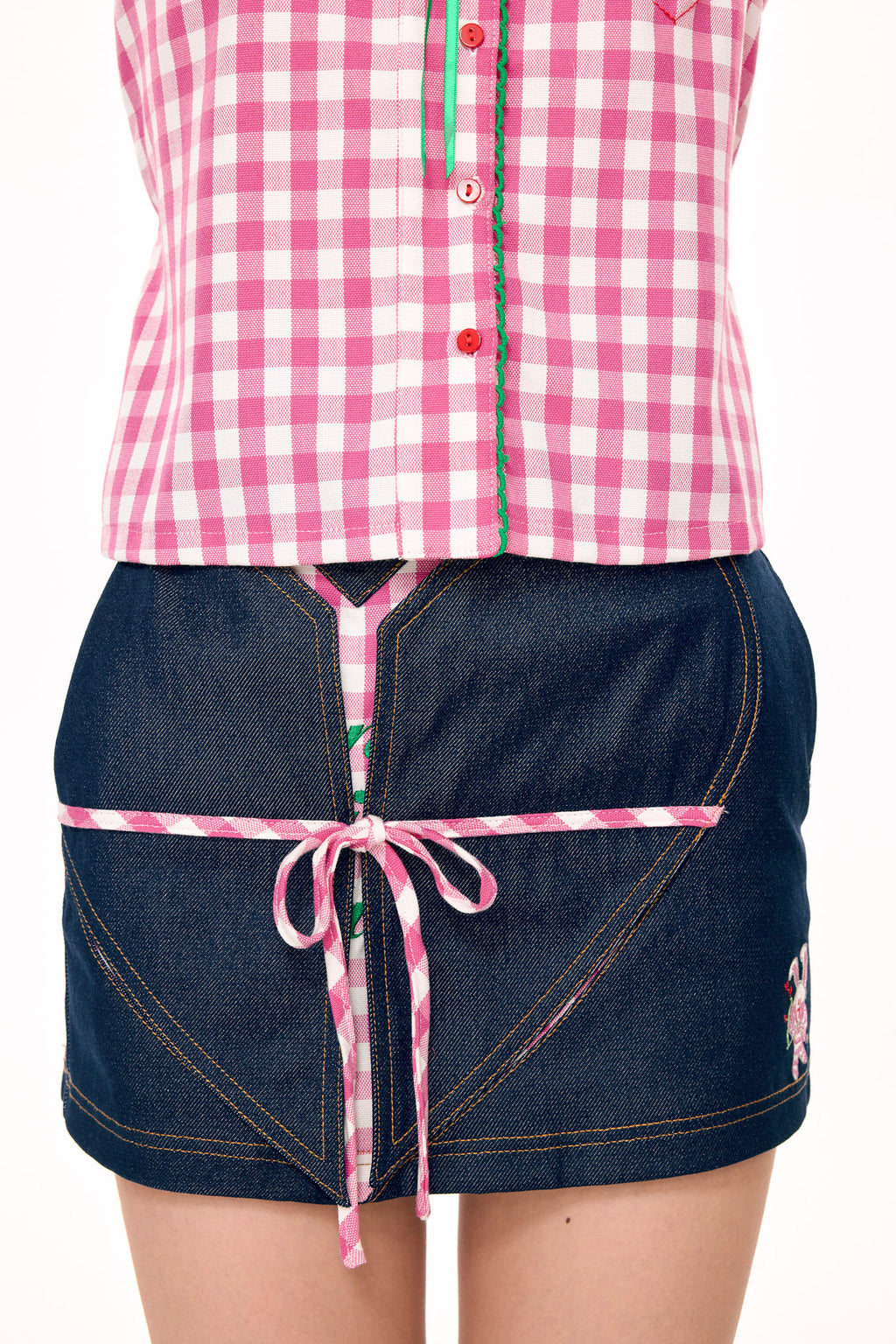 Handle with Care Mini Skirt (Navy)