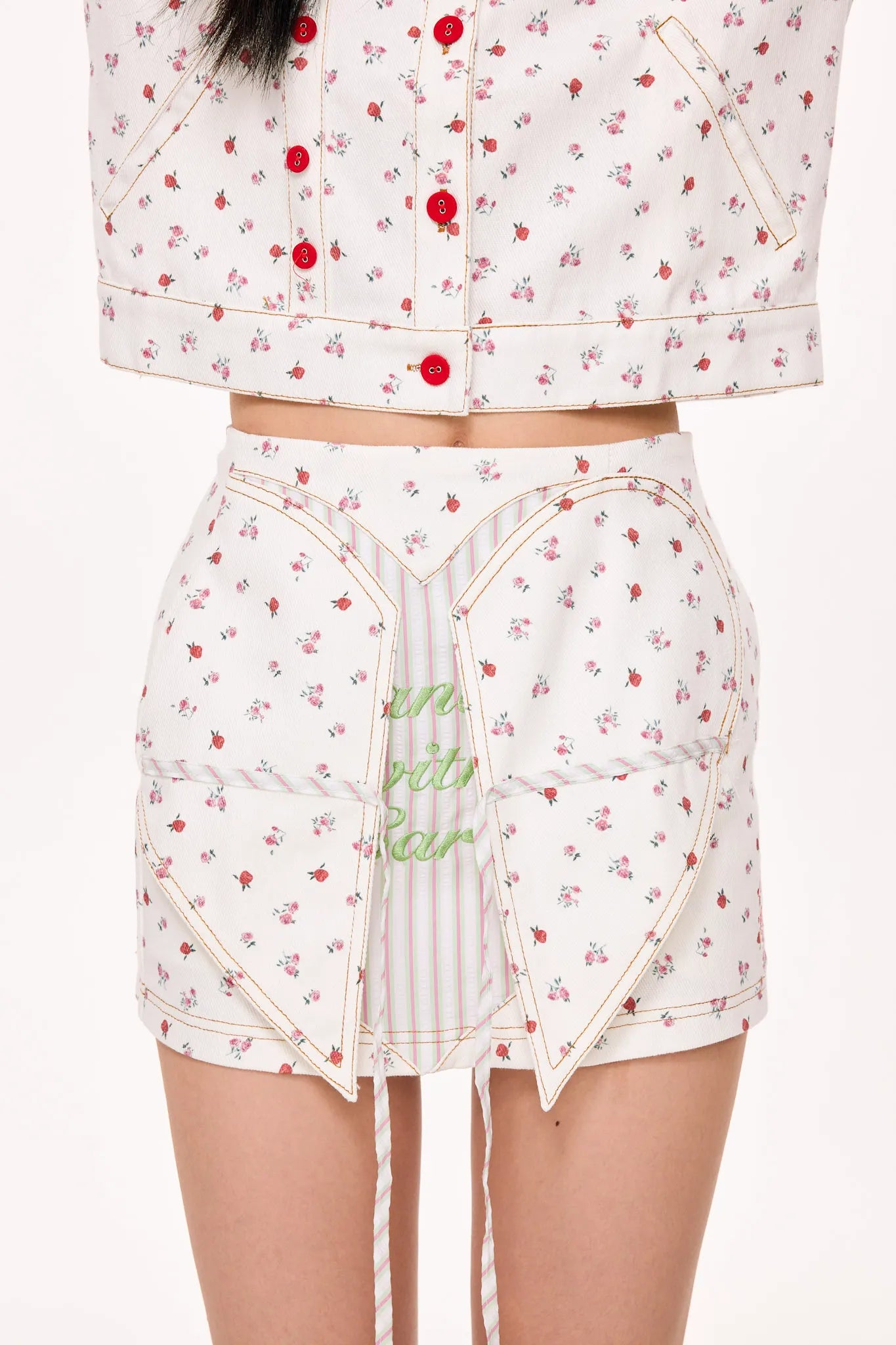 Handle with Care Mini Skirt (White)