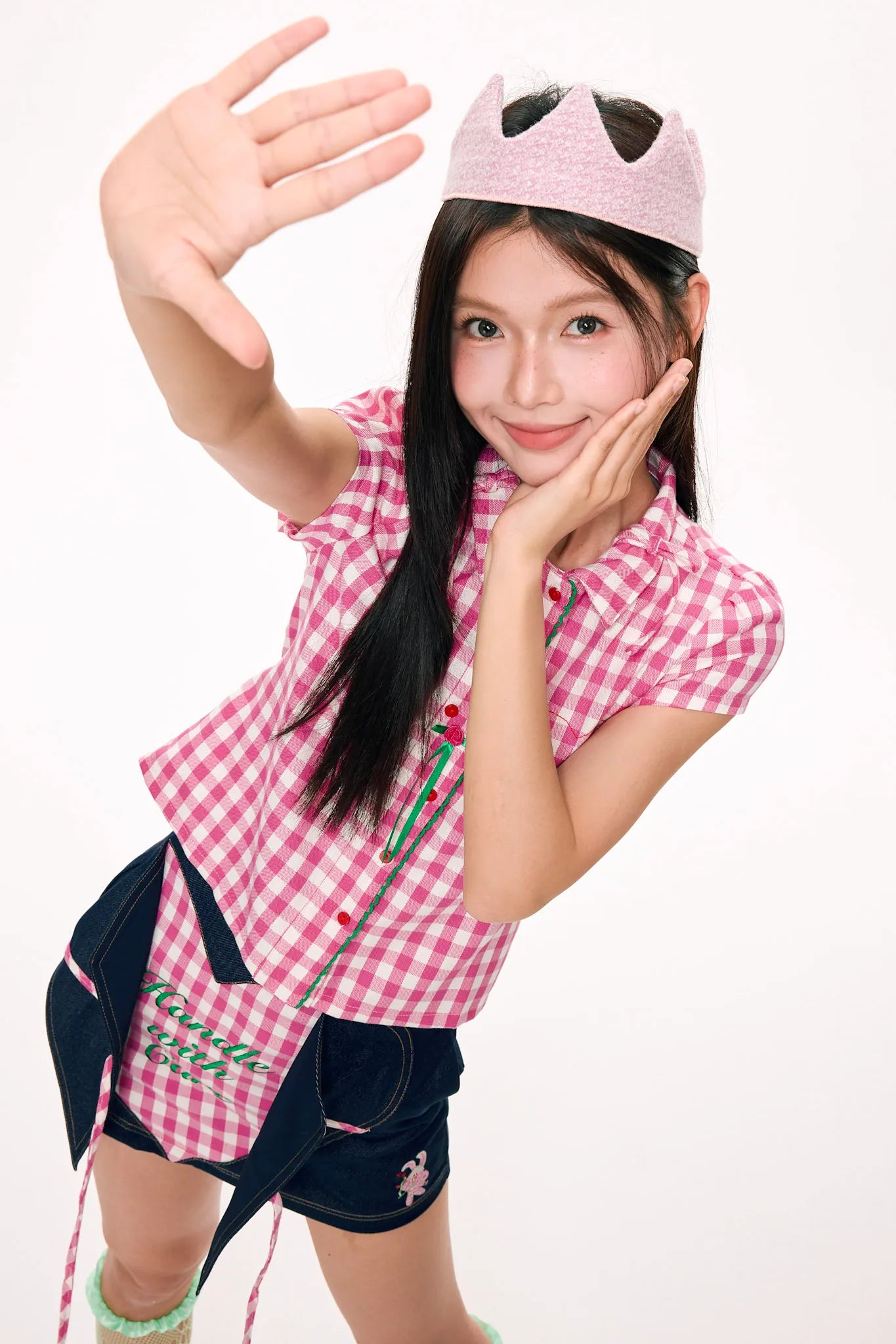 Lub-Dub Button Up Baby Shirt (Pink)