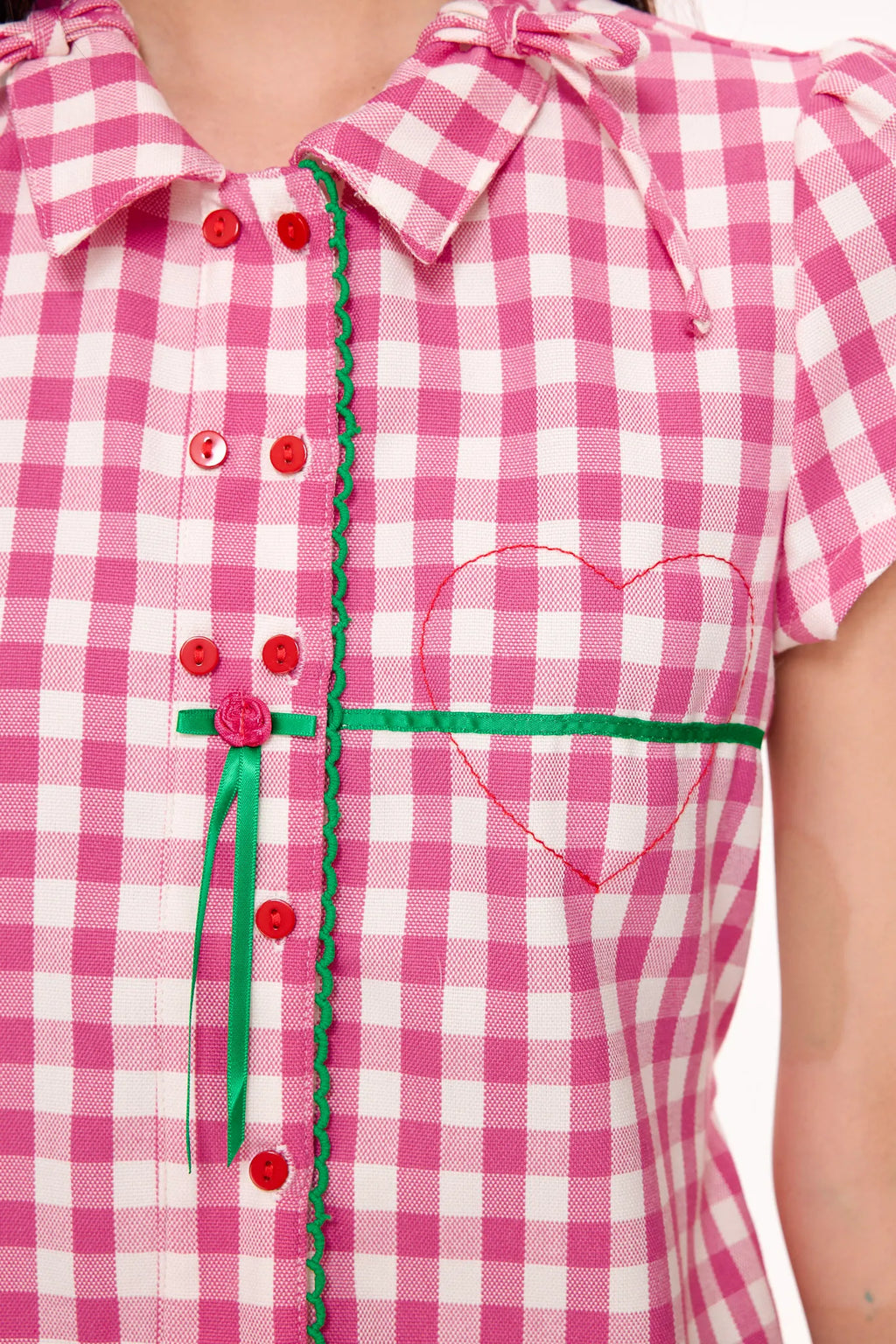 Lub-Dub Button Up Baby Shirt (Pink)