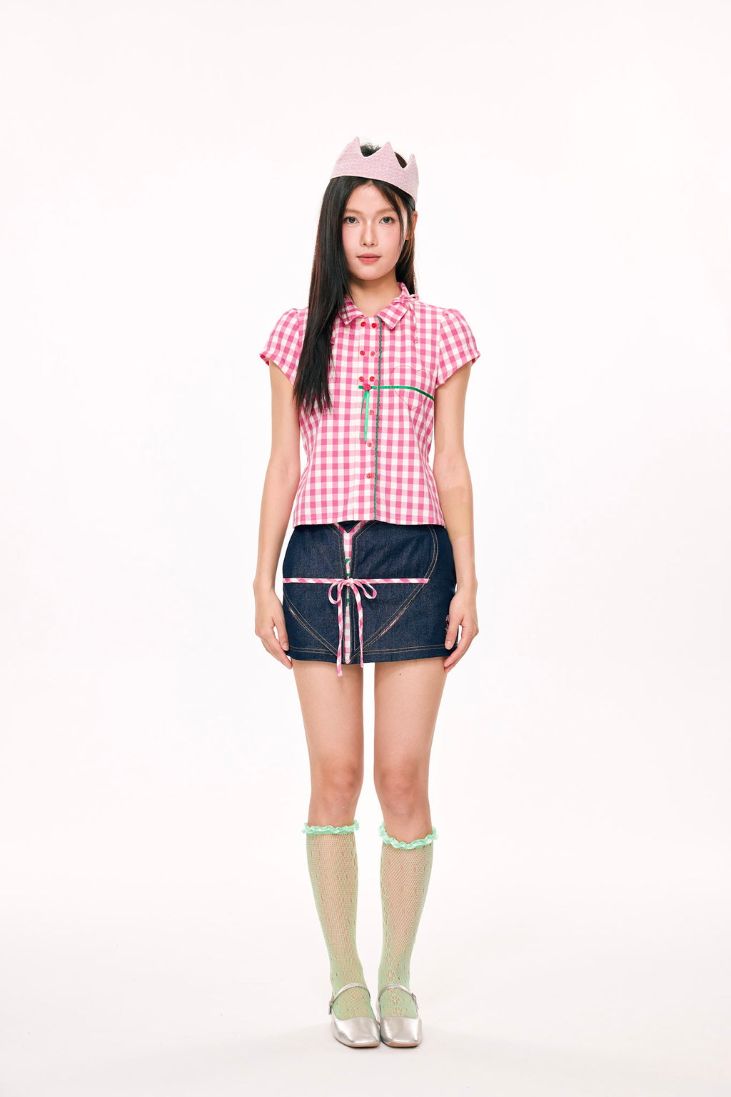 Lub-Dub Button Up Baby Shirt (Pink)
