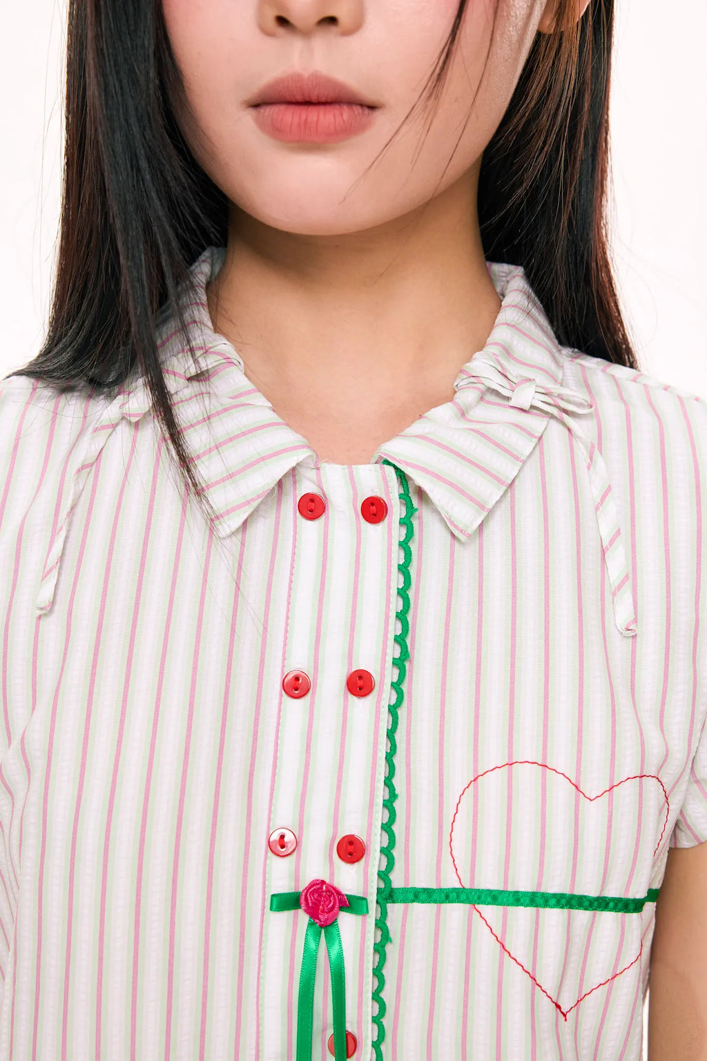 Lub-Dub Button Up Baby Shirt (Cream)