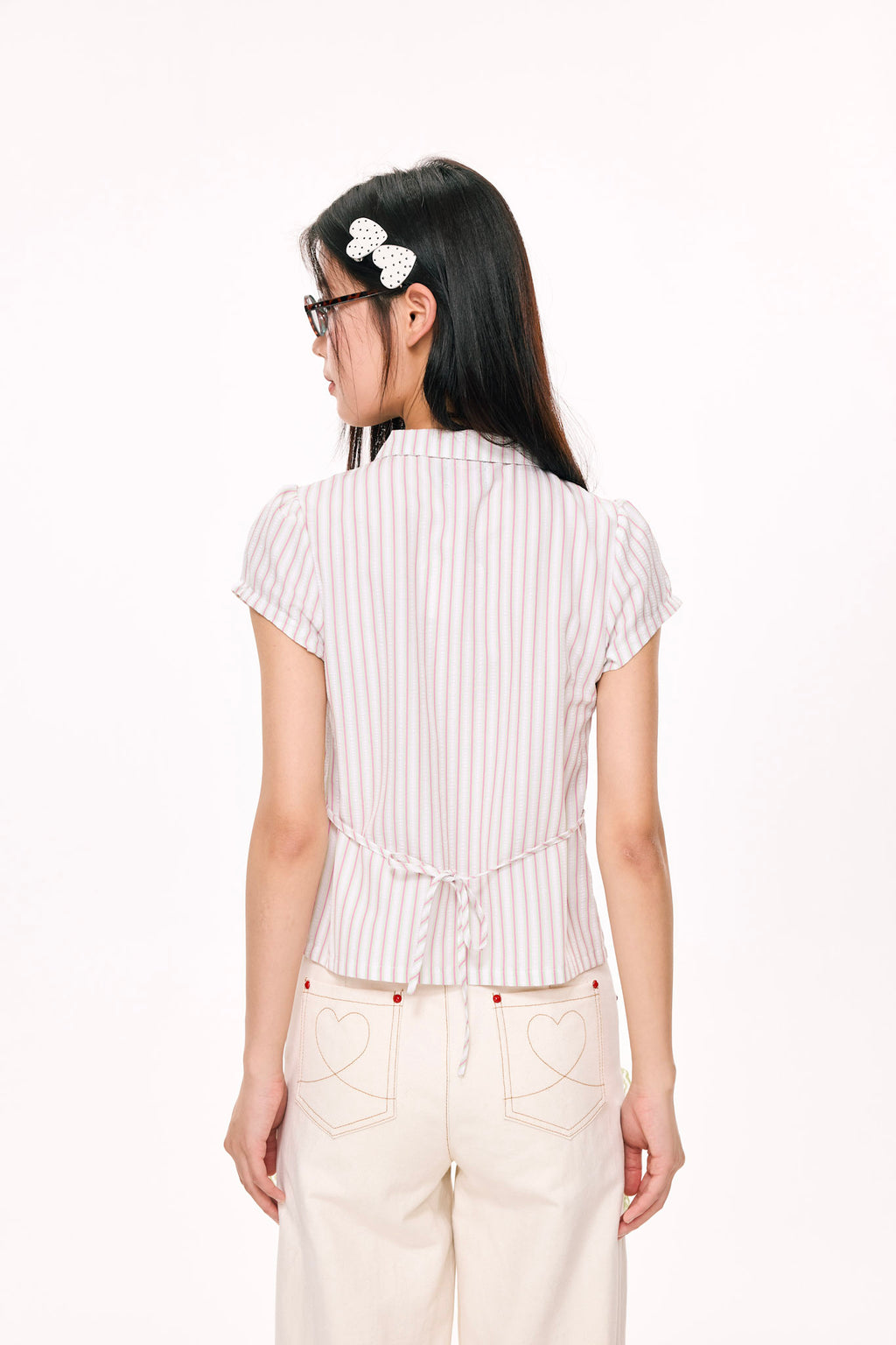 Lub-Dub Button Up Baby Shirt (Cream)