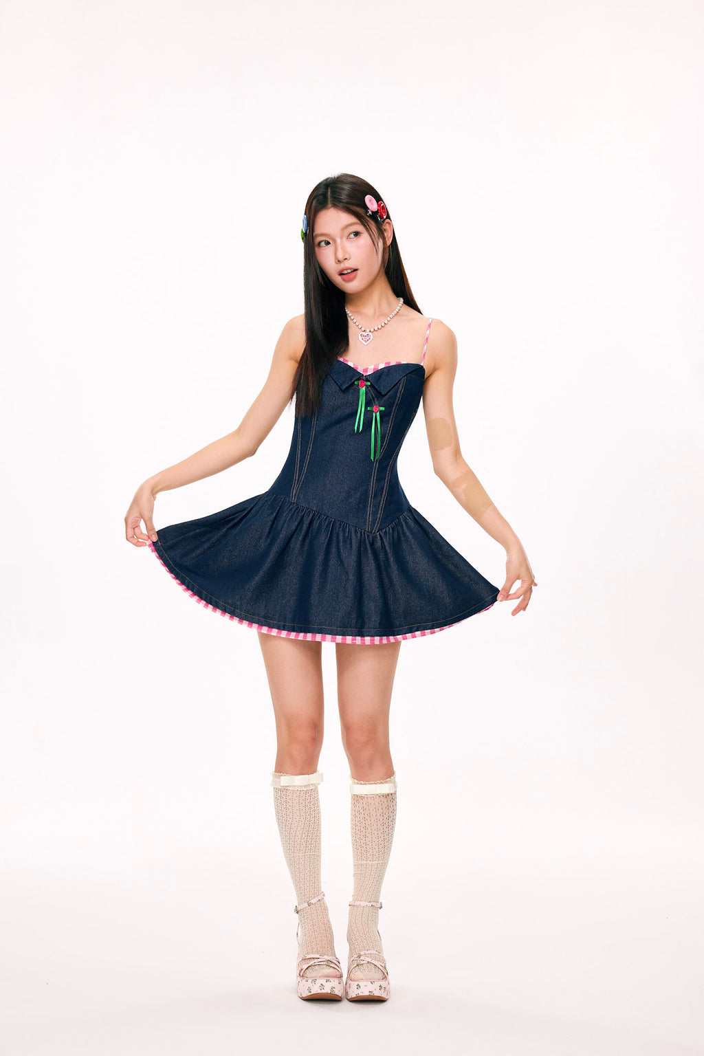 Lub-Dub Volume Mini Dress (Navy)