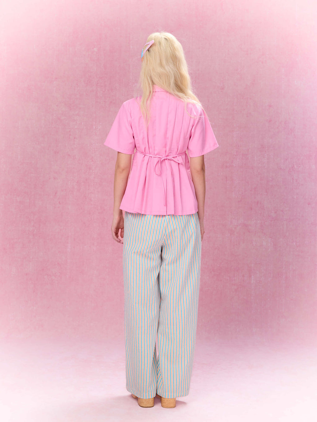 Best Day Ever Pleated Shirt (Pink)