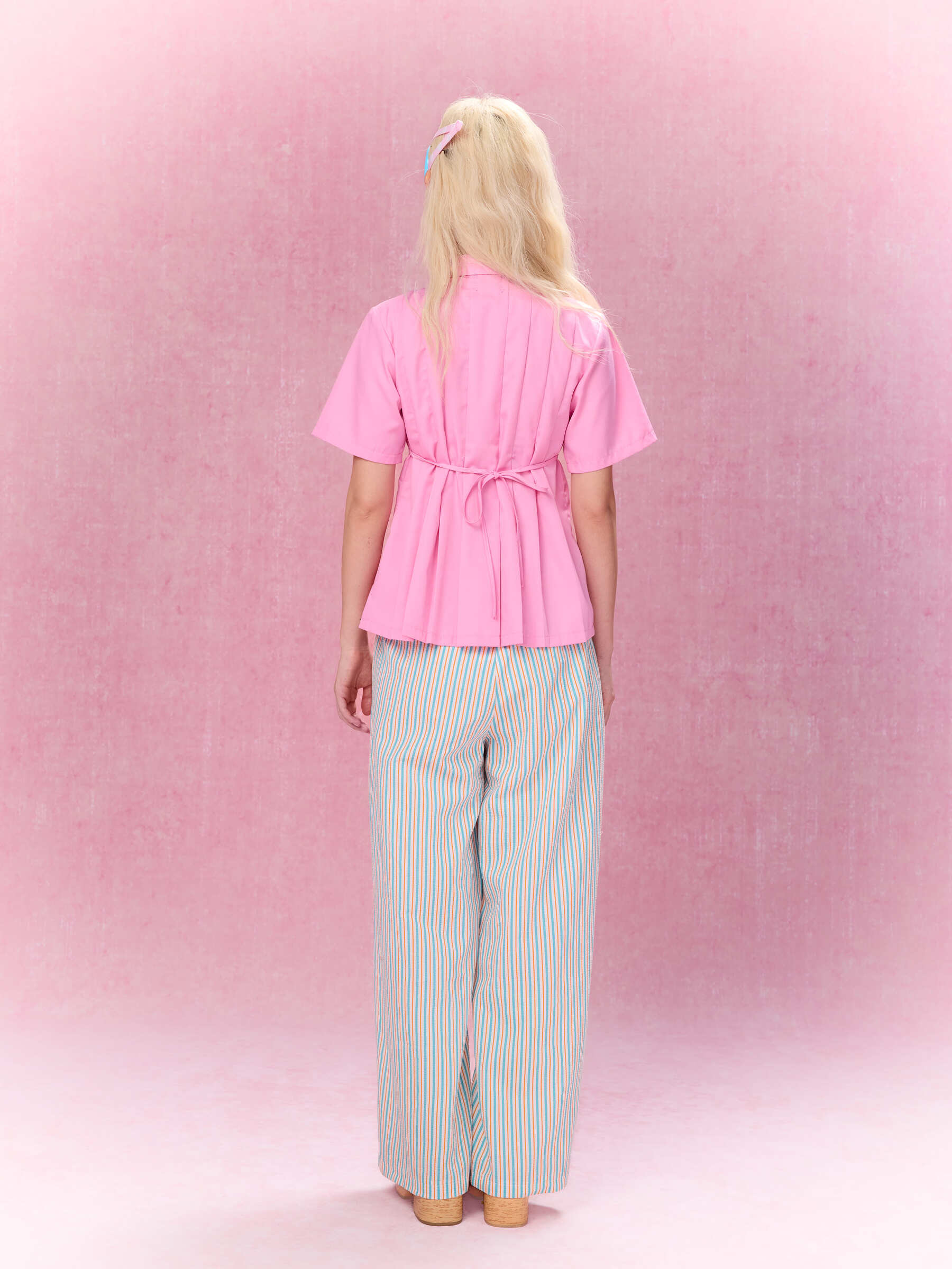 Best Day Ever Pleated Shirt (Pink)