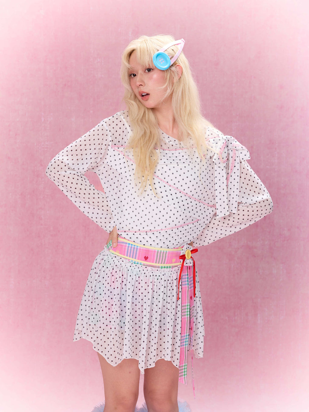 Best Day Ever Sheer Top (White)