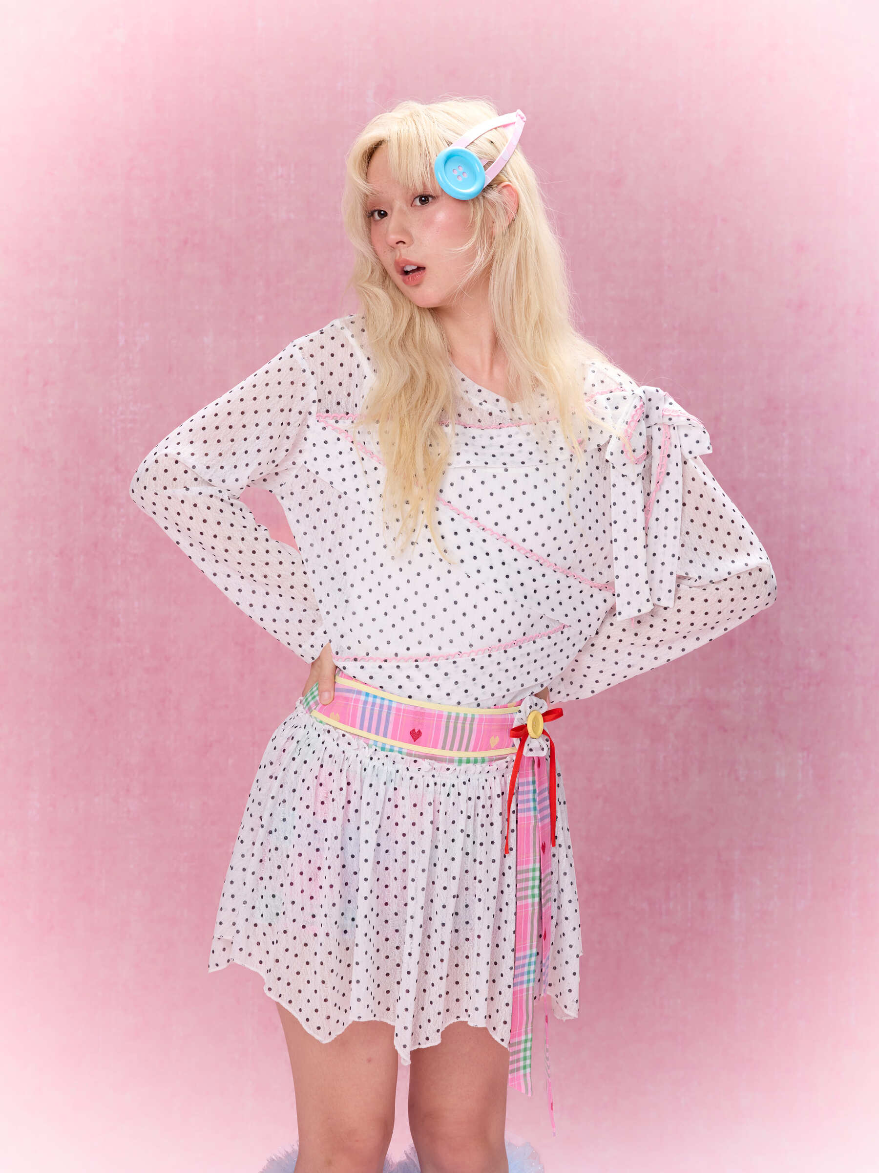 Best Day Ever Sheer Top (White)