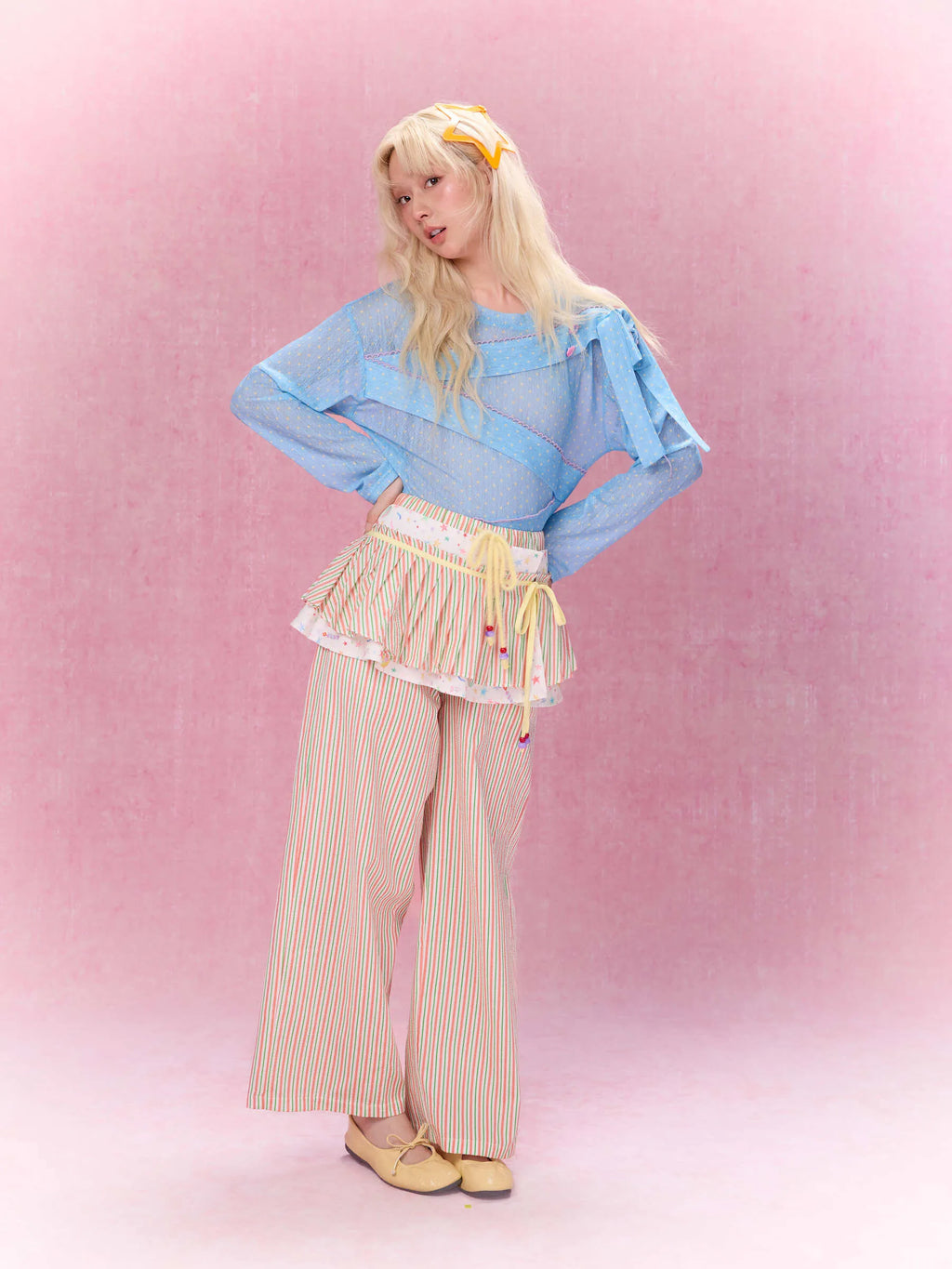Best Day Ever Overlay Skirt Belt (Peach)