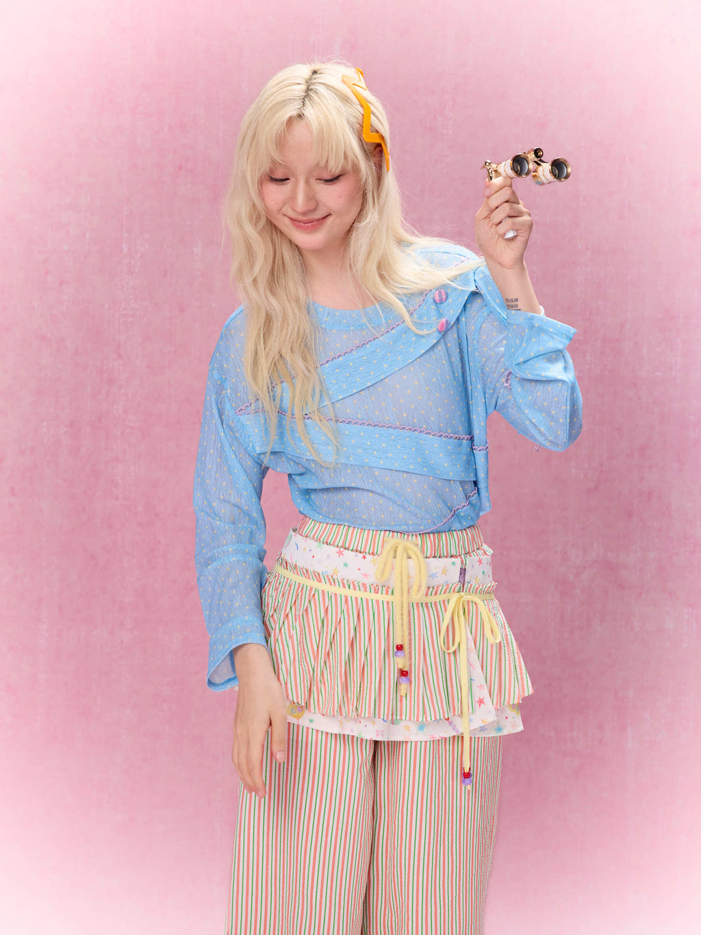 Best Day Ever Sheer Top (Blue)