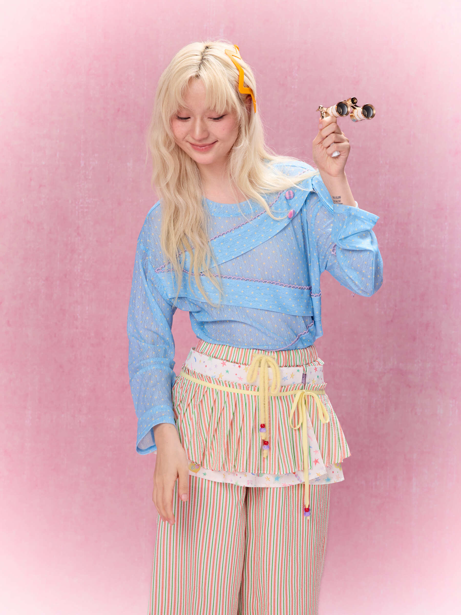 Best Day Ever Sheer Top (Blue)