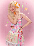 Best Day Ever Overlay Skirt Belt (Peach)