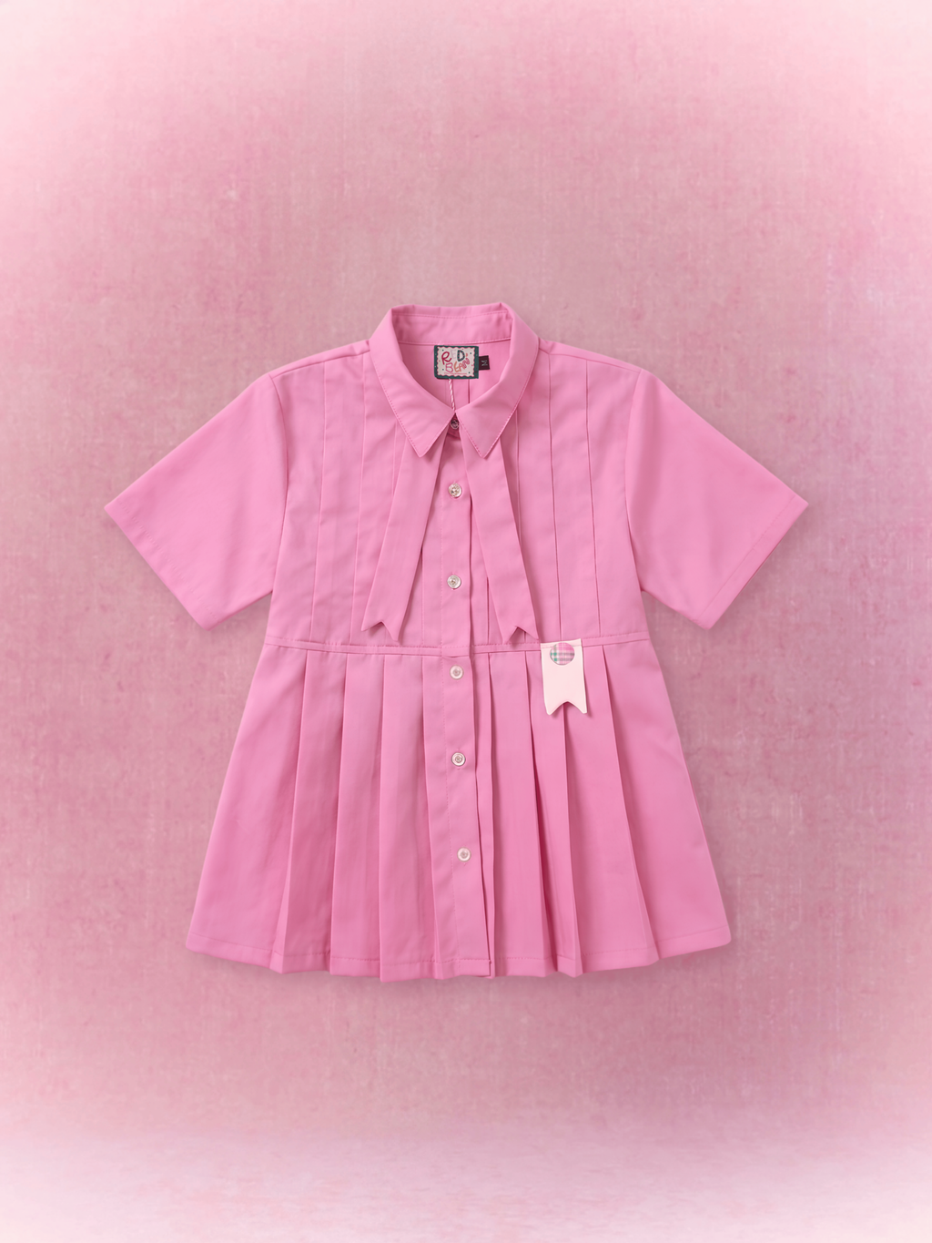 Best Day Ever Pleated Shirt (Pink)