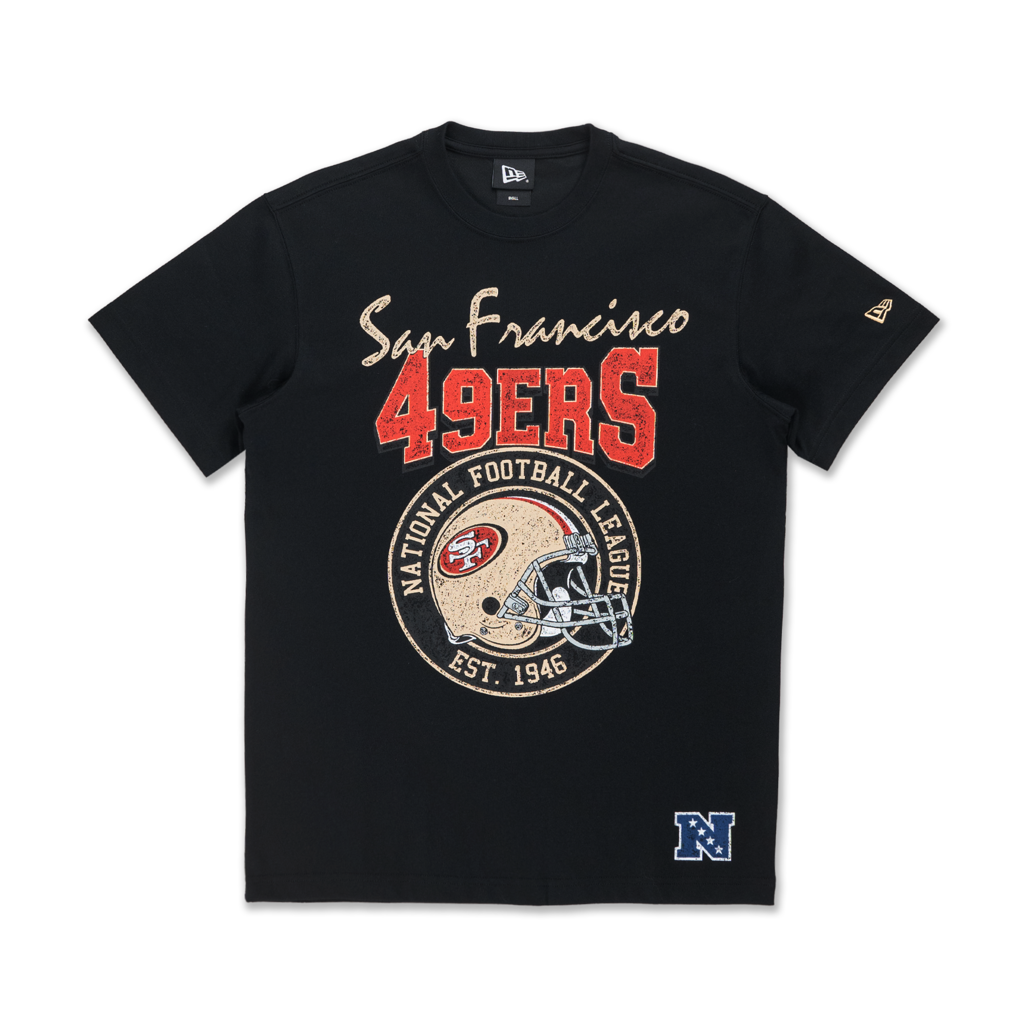 NEW ERA SS TEE NFL HELMET 25SS SAF49E BLACK