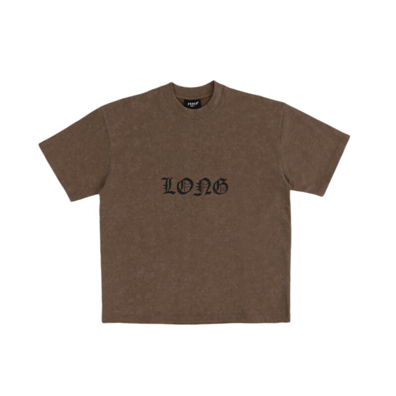 DARK DRAGON STONED WASH BROWN TEE