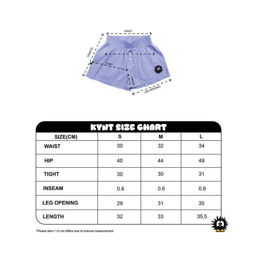 Striped Mini Shorts Blue