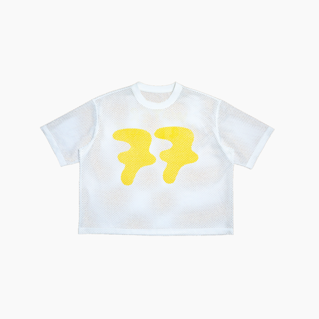 “77” Mesh Baseball Jersey | White