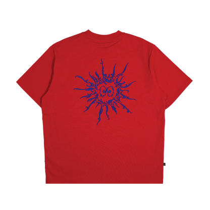 Vintage Lunar Ceramic Blossom Tee Red