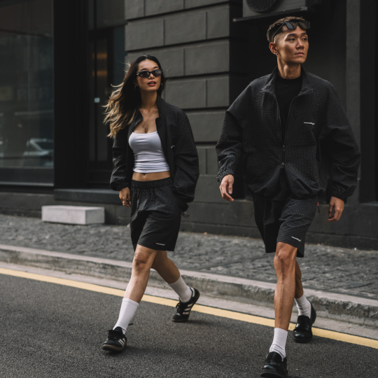 MOMO Checkered Track Jacket