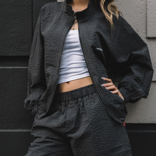 MOMO Checkered Track Jacket