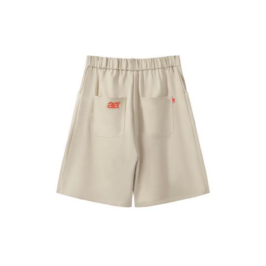 A.A Beige Short Pleated