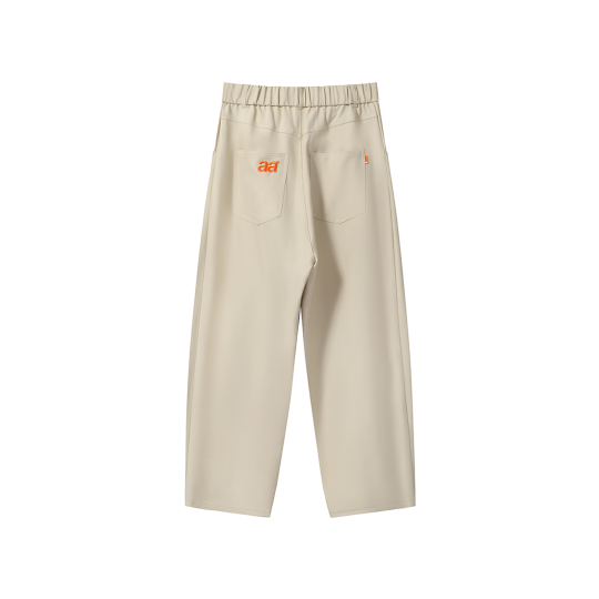 A.A Beige Baggy Pleated