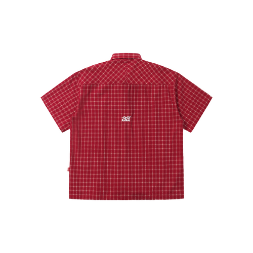 A.A Grid Shirt - Cherry Red