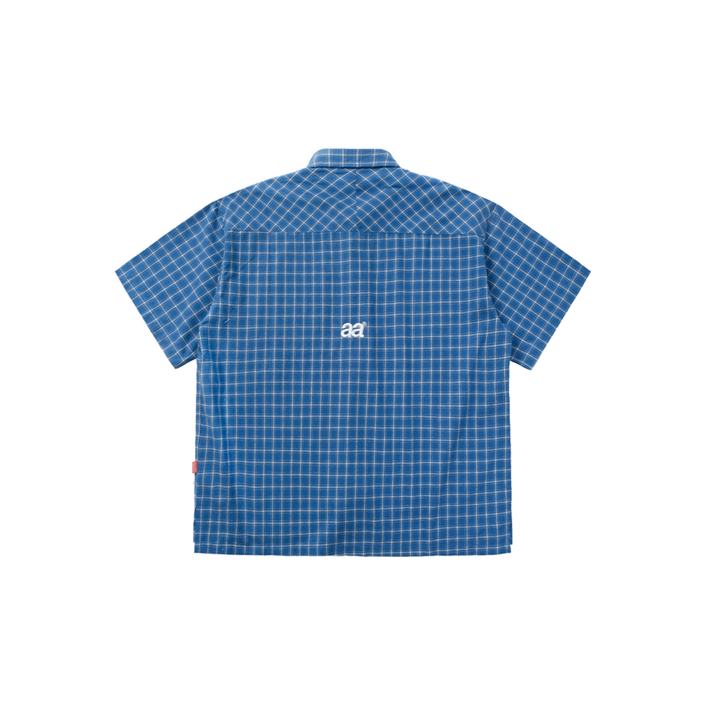 A.A Grid Shirt - Cobalt Blue
