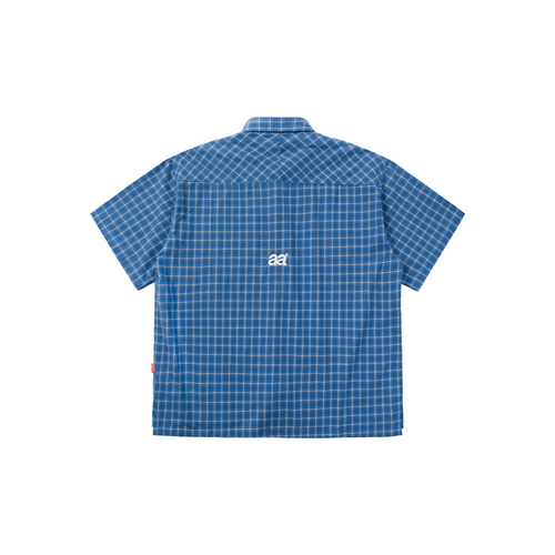 A.A Grid Shirt - Cobalt Blue