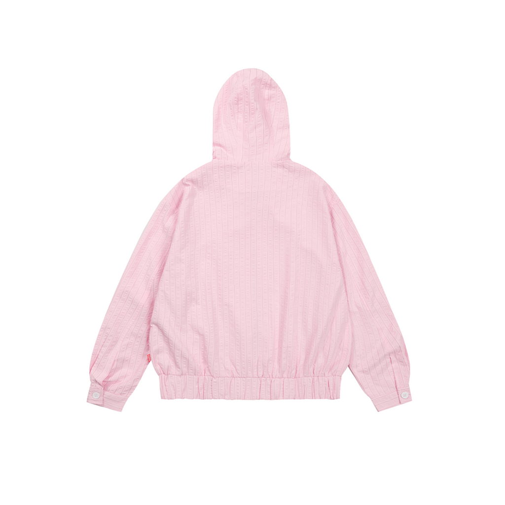 A.A Cloudstripe Hoodie Jacket - Baby Pink