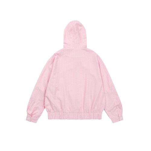 A.A Cloudstripe Hoodie Jacket - Baby Pink