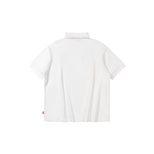 A.A Essential Waffle Polo - Cloud White