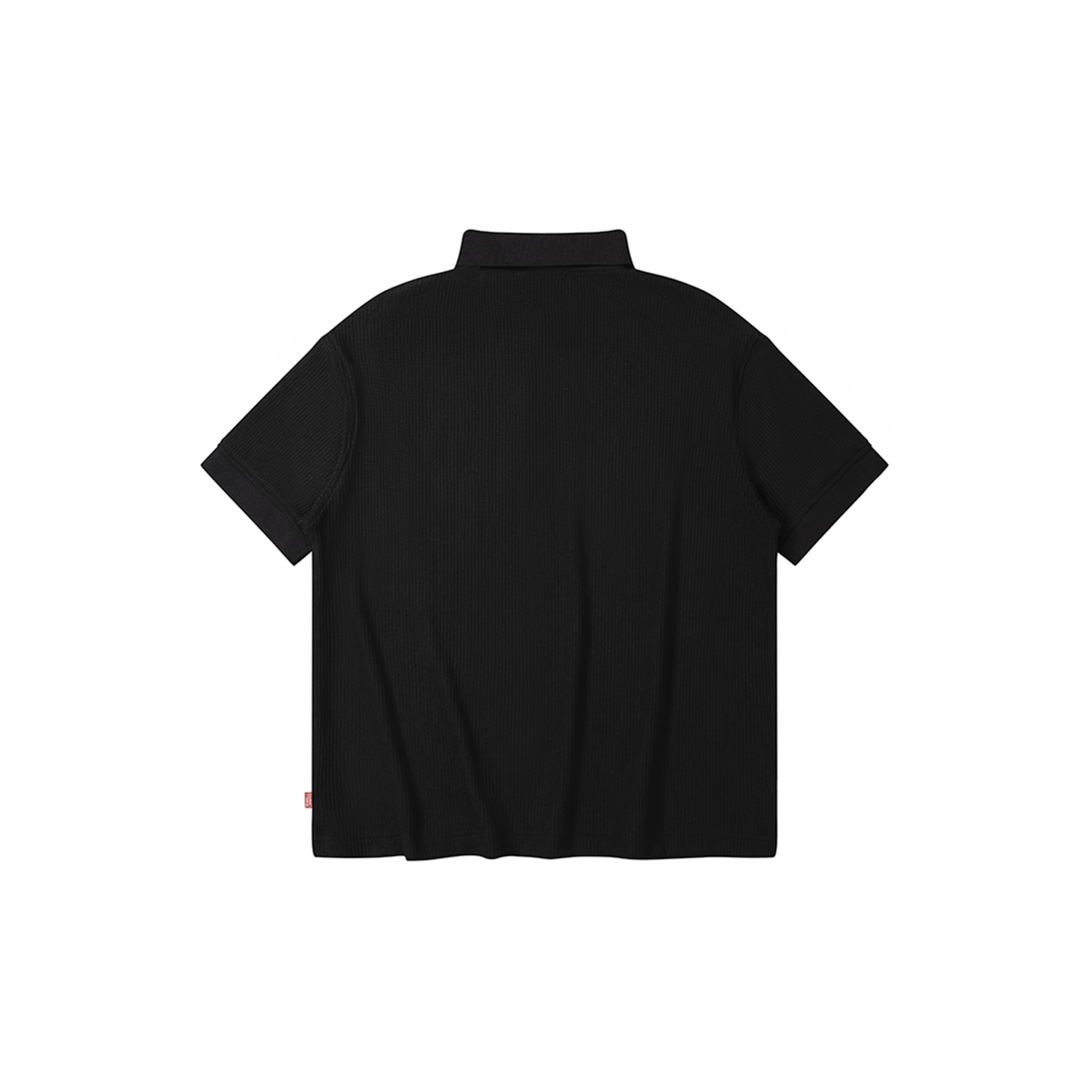 A.A Essential Waffle Polo - Black