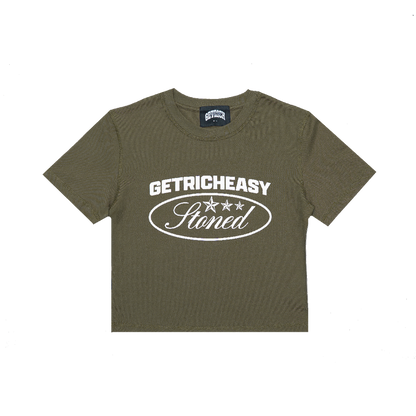 Stoned x GRE : Crop Top Olive