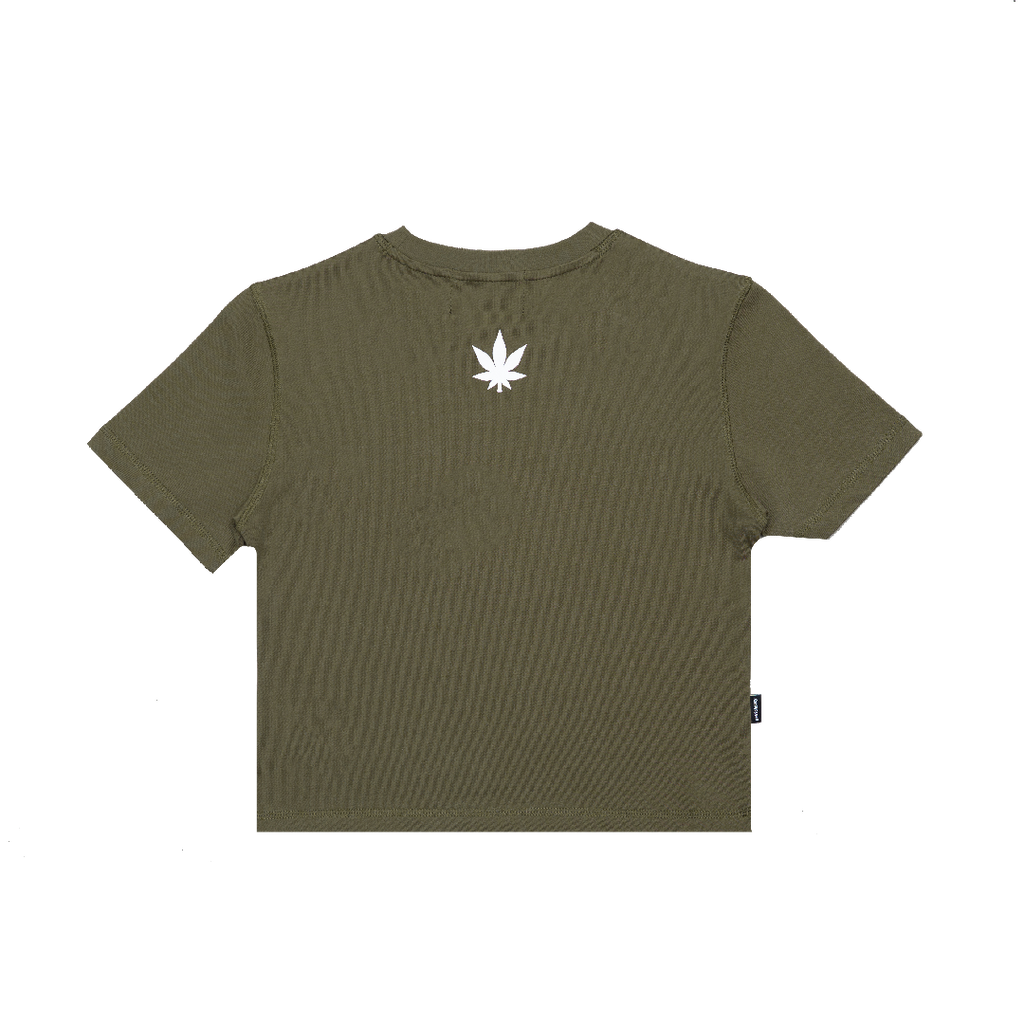 Stoned x GRE : Crop Top Olive