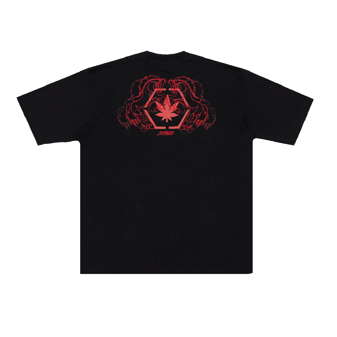 Dark Horse : Twin Horses Tee Black